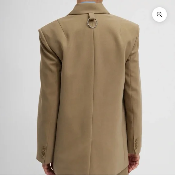 Tibi Fluid Suiting Double Breasted Blazer